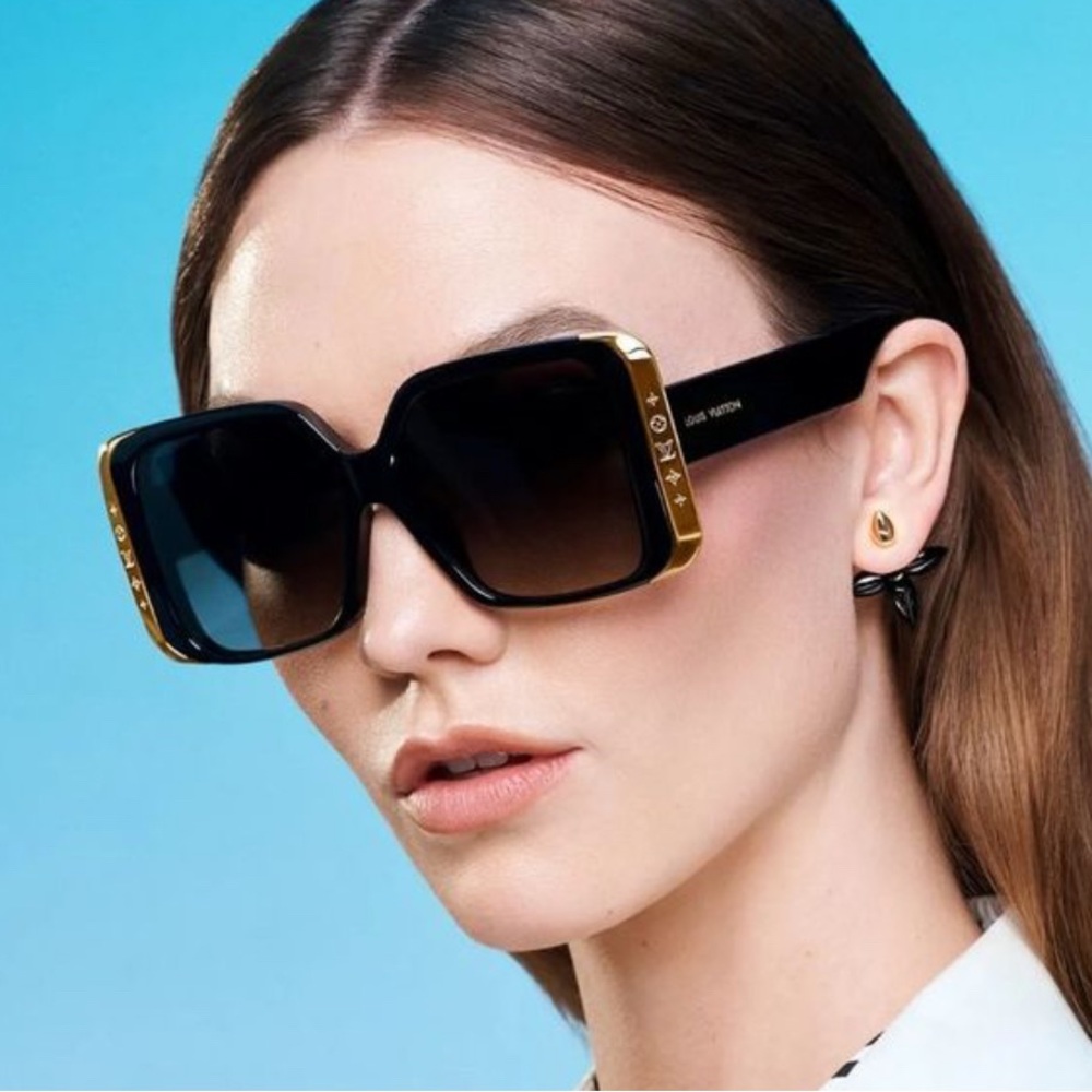 Louis Vuitton Moon Black and Gold Sunglasses